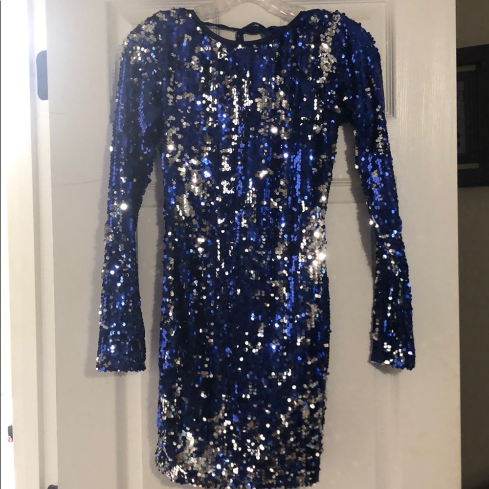 Jane Norman Sequin long sleeve dress